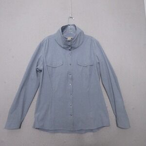 Duluth Trading Co Top Large Sol Survivor Shirt Jacket Sun Protection Mock Neck